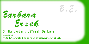 barbara ersek business card